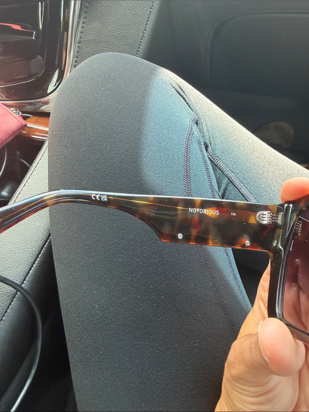 Quay Australia Oversized Square Tortoise Sunglasses - Dark Brown Tortoise - Picture 3 of 5